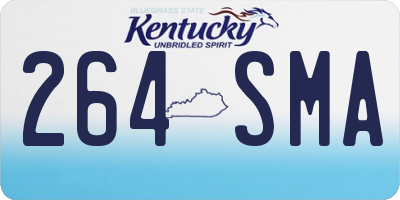 KY license plate 264SMA