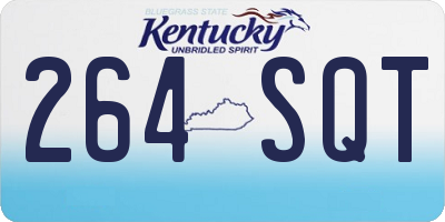 KY license plate 264SQT
