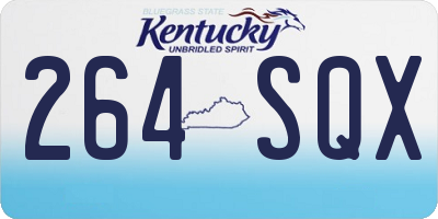 KY license plate 264SQX