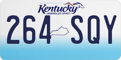 KY license plate 264SQY