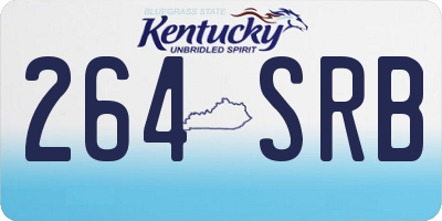 KY license plate 264SRB