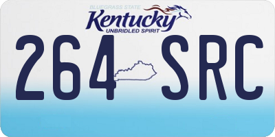 KY license plate 264SRC