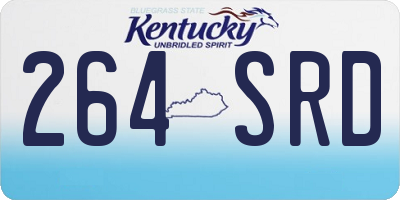 KY license plate 264SRD