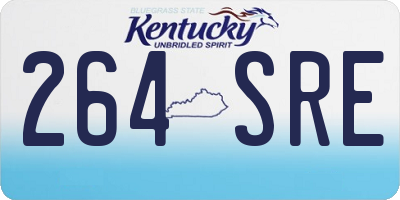 KY license plate 264SRE