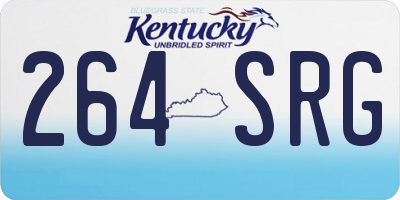 KY license plate 264SRG