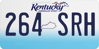 KY license plate 264SRH