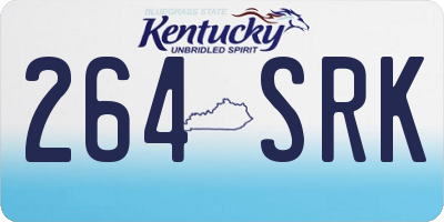 KY license plate 264SRK