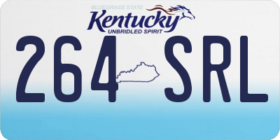 KY license plate 264SRL