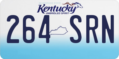 KY license plate 264SRN