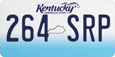 KY license plate 264SRP