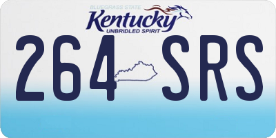 KY license plate 264SRS