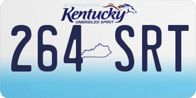 KY license plate 264SRT