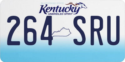 KY license plate 264SRU