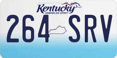 KY license plate 264SRV