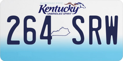 KY license plate 264SRW