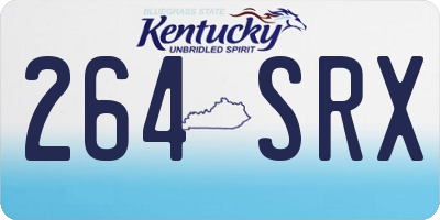 KY license plate 264SRX