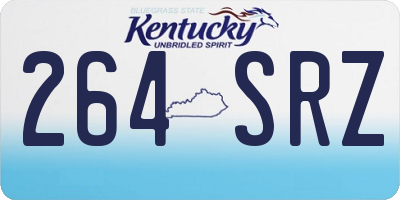 KY license plate 264SRZ