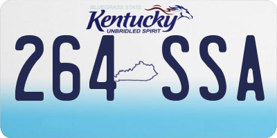KY license plate 264SSA