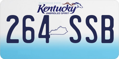 KY license plate 264SSB