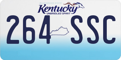 KY license plate 264SSC