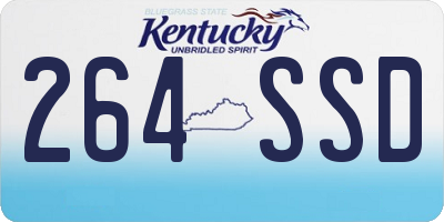 KY license plate 264SSD