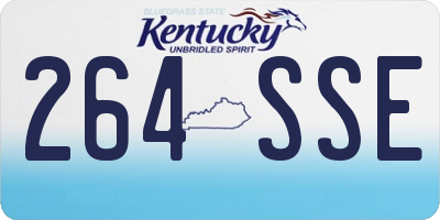KY license plate 264SSE