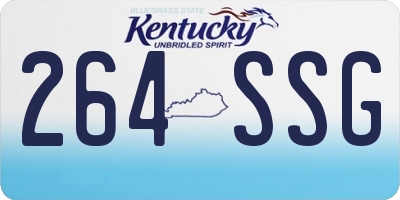 KY license plate 264SSG