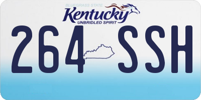 KY license plate 264SSH