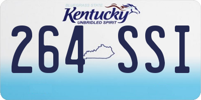 KY license plate 264SSI