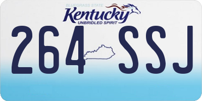 KY license plate 264SSJ