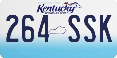 KY license plate 264SSK