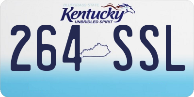 KY license plate 264SSL