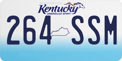 KY license plate 264SSM