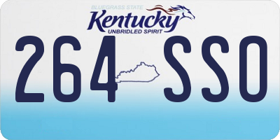 KY license plate 264SSO
