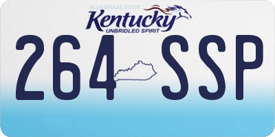 KY license plate 264SSP