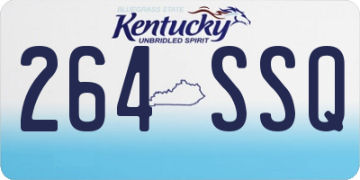 KY license plate 264SSQ