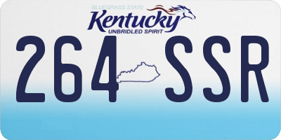 KY license plate 264SSR