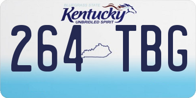 KY license plate 264TBG