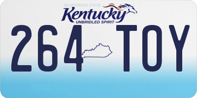 KY license plate 264TOY