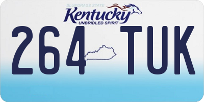 KY license plate 264TUK