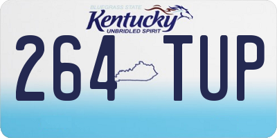 KY license plate 264TUP