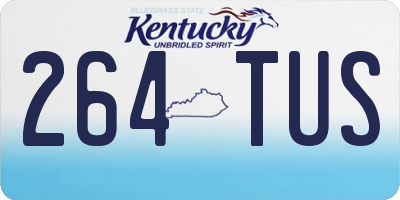 KY license plate 264TUS