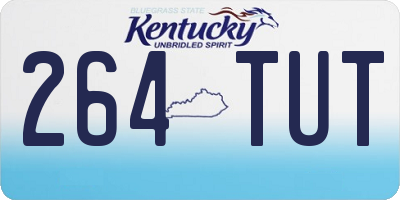 KY license plate 264TUT