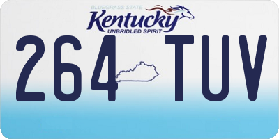 KY license plate 264TUV