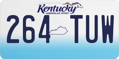 KY license plate 264TUW