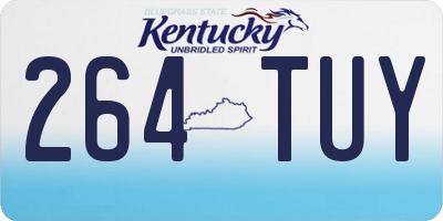 KY license plate 264TUY