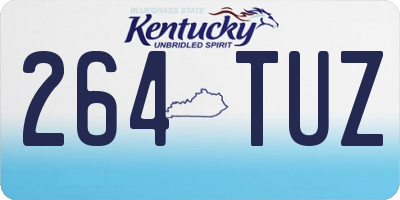 KY license plate 264TUZ