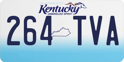 KY license plate 264TVA
