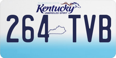KY license plate 264TVB