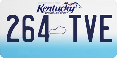 KY license plate 264TVE
